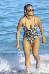Christina Milian in Swimsuit - Miami 01/04/2016