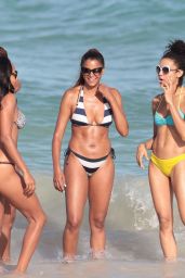Claudia Jordan Hot in Bikini - Beach in Miami 1/2/2016 