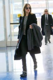Dakota Johnson at JFK Airport in New York City 1/16/2016