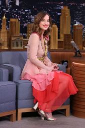 Dakota Johnson Tapes an Appearance on Tonight Show Starring Jimmy Fallon in New York City 1/20/2016 