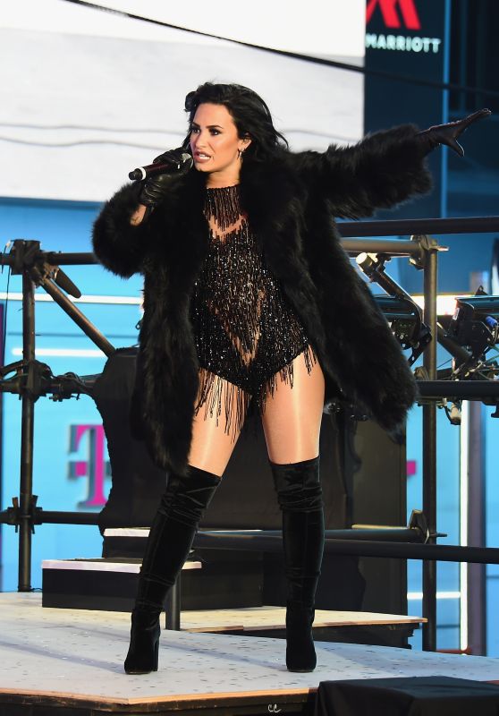 Demi Lovato Performing in Times Square, NY - New Year