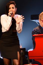 Demi Lovato - Performing with Elton John at the Wiltern in Los Angeles 1/13/2016