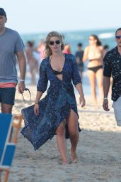 Emily Bett Rickards at a Beach in Miami 12/31/2015