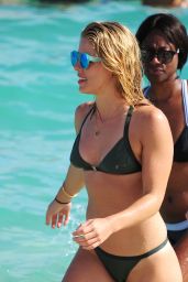 Emily Bett Rickards Bikini Candids - On the Beach in Miami, 1/2/2016