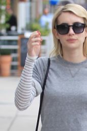 Emma Robert Casual Style - Running Errands in Beverly Hills 1/27/2016