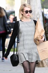 Emma Roberts in Mini Dress - Shopping in Los Angeles, 01/14/2016 