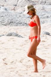 Giada De Laurentiis in a Red  Bikini - Los Cabos, December 2015