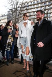 Gigi Hadid Street Fashion - at Her Hotel in Paris 1/26/2016 