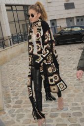 Gigi Hadid Street Fashion - Out in Paris 1/20/2016 