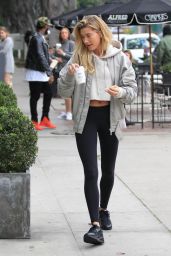 Hailey Baldwin in Tights - Out in Los Angeles 1/18/2016