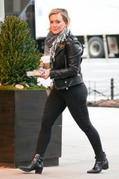 Hilary Duff Casual Style - at Her Hotel in New York City, January 2016