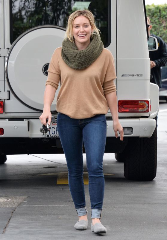 Hilary Duff in Jeans - Out in Beverly Hills 1/9/2016 