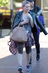 Hilary Duff in Leggigns - Leaving a Gym in Los Angeles, January 22, 2016