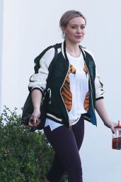 Hilary Duff in Leggings - Leaving a Gym in West Hollywood 1/29/2016 
