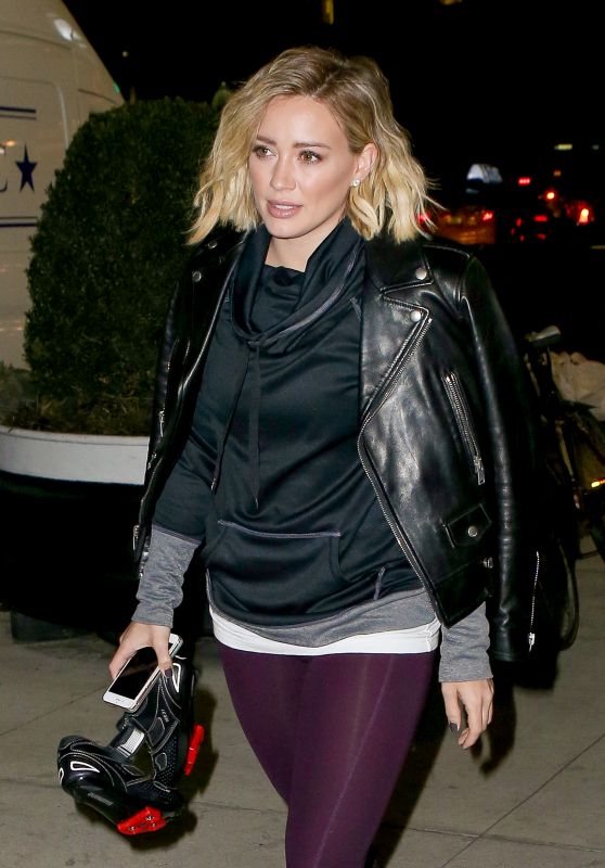 Hilary Duff in Leggings - New York City 1/14/2016