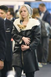 Jennifer Lawrence at JFK Airport in New York City, January 2016