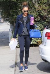 Jessica Alba Booty in Tights - Out in West Hollywood 1/17/2016 