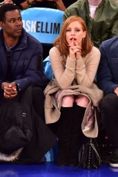 Jessica Chastain - Hawks Knicks Game in New York City, January 2016