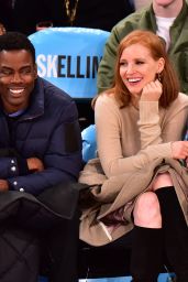Jessica Chastain - Hawks Knicks Game in New York City, January 2016