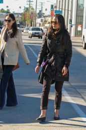 Jordana Brewster Casual Style - Out in West Hollywood, December 2015