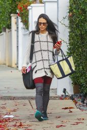 Jordana Brewster Street Style - Out in West Hollywood 1/13/2016 
