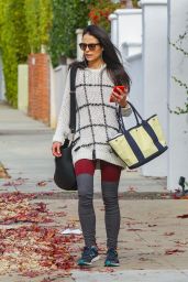 Jordana Brewster Street Style - Out in West Hollywood 1/13/2016 