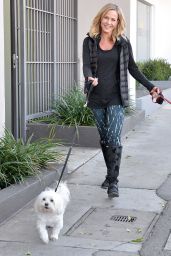 Julie Benz - Walking Her Dogs in West Hollywood, January 2016