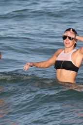 Katie Cassidy in a Bikini on a Beach in Miami, 12/31/2015