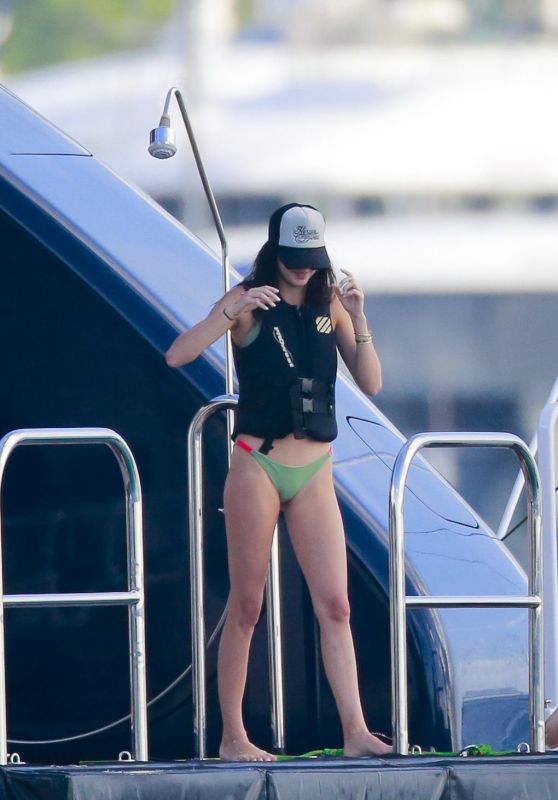 Kendall Jenner Bikini Candids - On a Yacht in St Barts 12/31/2015