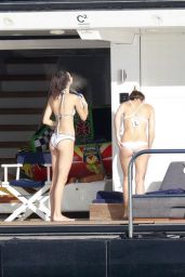 Kendall Jenner in a Bikini on a Yacht in St Barts 01/01/2016 