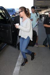 Leslie Mann in Jeans - LAX Airport in Los Angeles, January 2016