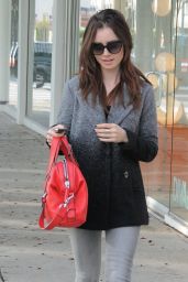 Lily Collins Casual Style - Out in Los Angeles 1/7/2016