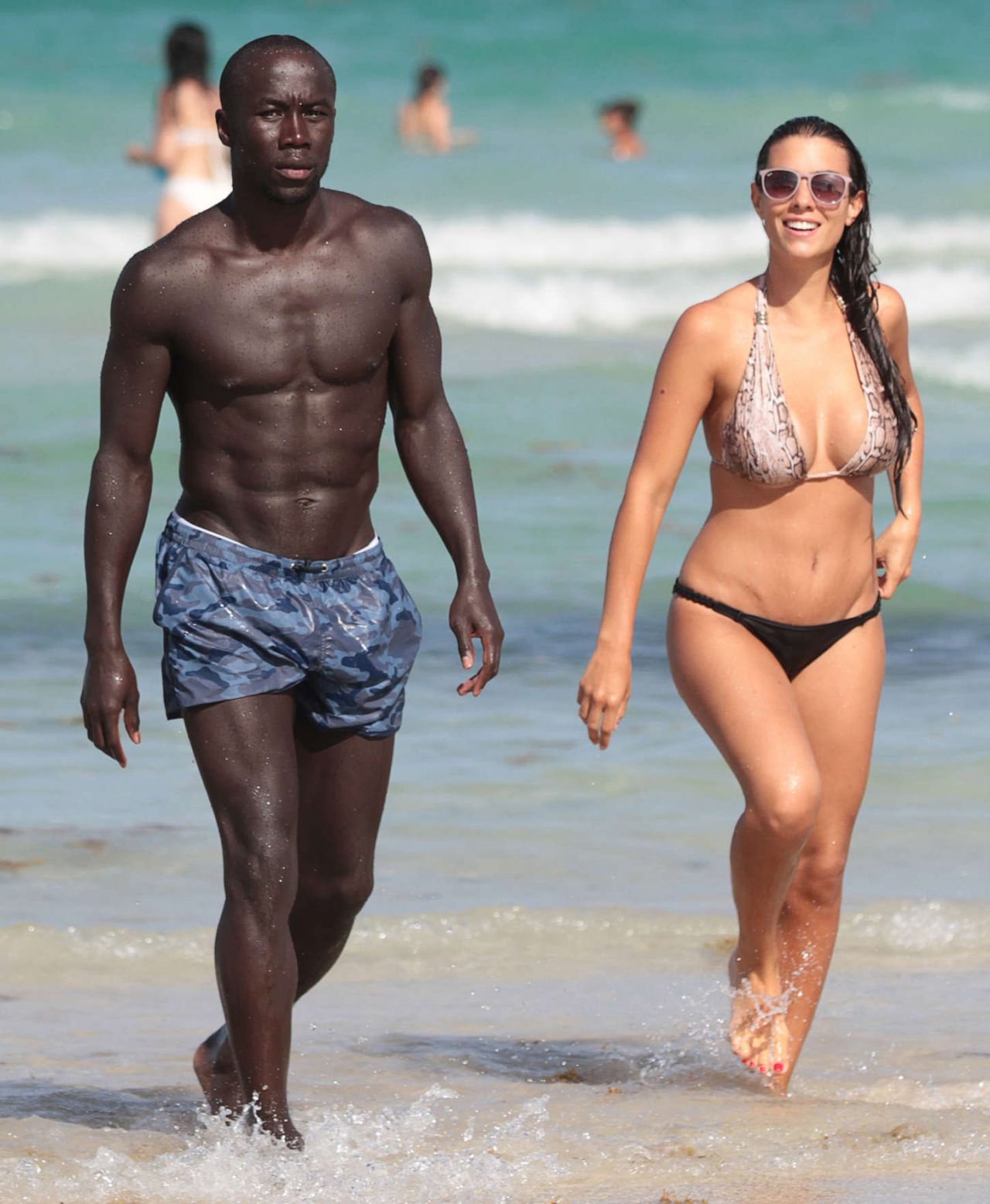 Ludivine Sagna in Bikini at a Beach in Miami 1/2/2016