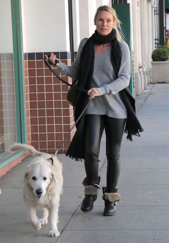 Nicollette Sheridan - Out With Her Dog in Beverly Hills 1/7/2016 