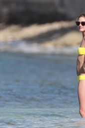 Olivia Palermo in Yellow Bikini at a Beach in St Barts 1/4/2016