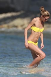 Olivia Palermo in Yellow Bikini at a Beach in St Barts 1/4/2016