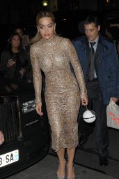 Rita Ora - Arriving at the Ralph & Russo After Party in Paris 1/25/2016