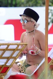 Rita Ora in Bikini Top - Miami 1/3/2016 