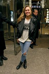 Ronda Rousey - Arriving at Her Hotel After Saturday Night Live Rehearsals in New York, January 2016