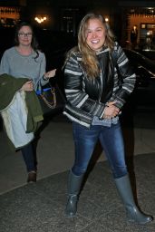 Ronda Rousey - Returns Back to Her Hotel After Rehearsal for Saturday Night Live in New York City, January 2016