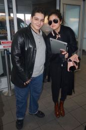 Selena Gomez Street Style - Arriving at Laguardia Airport in New York 1/25/2016