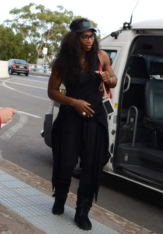 Serena Williams - Departs Sydney Domestic Airport - January 2016