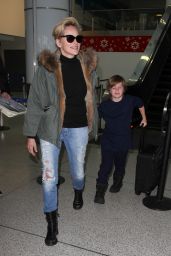 Sharon Stone at LAX AIrport, December 2015