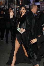 Shay Mitchell Shows Off Her Legs - Visits Good Morning America in New York City, January 2016