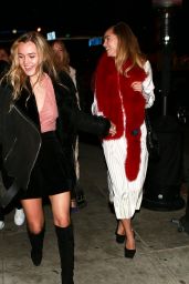 Suki and Immy Waterhouse at BOA Steakhouse in West Hollywood, January 2016