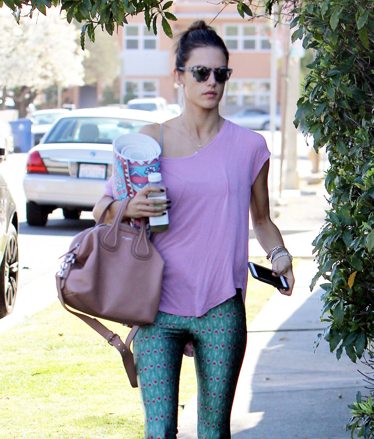 Alessandra Ambrosio is Leggy in TIghts - Out in Brentwood 2/9/2016 ...