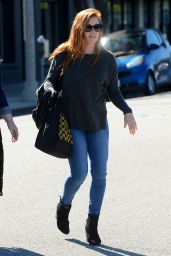Amy Adams Casual Style - Leaving a Salon in West Hollywood, February 2016