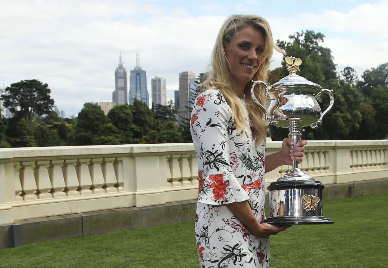 Angelique Kerber - Photo Shoot With Her Australian Open Trophy at ...