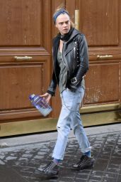 Cara Delevingne Street Style - Out in Paris, France 2/3/2016
