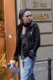 Cara Delevingne Street Style - Out in Paris, France 2/3/2016